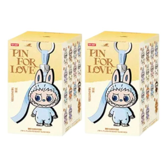 Estuche sellado con colgante de peluche Labubu Pin for Love (A-M) (2 cajas sorpresa)