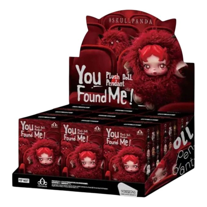 Estuche sellado con colgante de peluche “Me encontraste” de Skullpanda (9 cajas sorpresa)