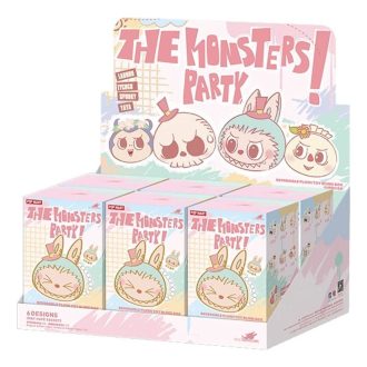 Estuche sellado con colgante reversible para fiesta Labubu (6 cajas sorpresa)