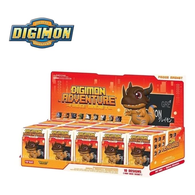 Estuche sellado con imán para nevera de Digimon (10 cajas sorpresa)