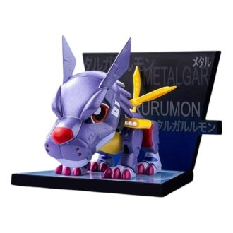 Estuche sellado con imán para nevera Digimon “Metal Garurumon”
