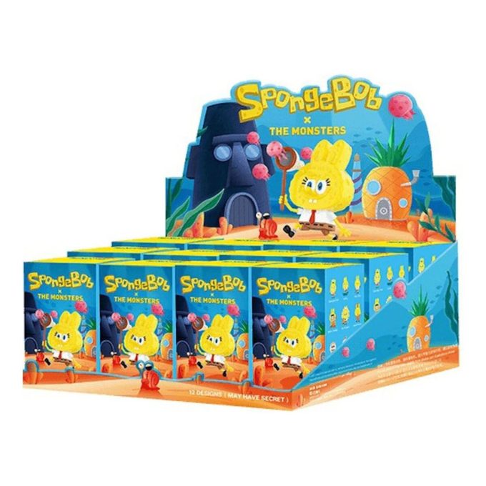 Estuche sellado Pop Mart x Bob Esponja Los Monstruos Labubu (12 cajas sorpresa)