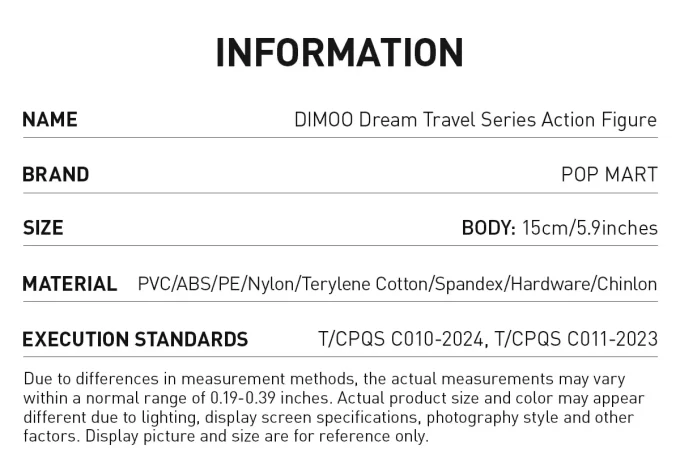 Figura de acción de la serie DIMOO Dream Travel