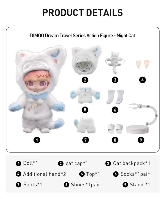 Figura de acción de la serie DIMOO Dream Travel