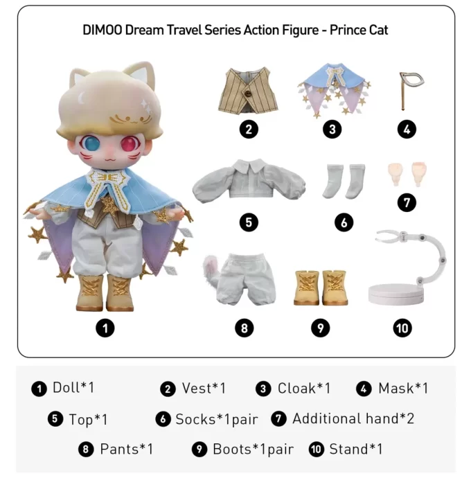 Figura de acción de la serie DIMOO Dream Travel