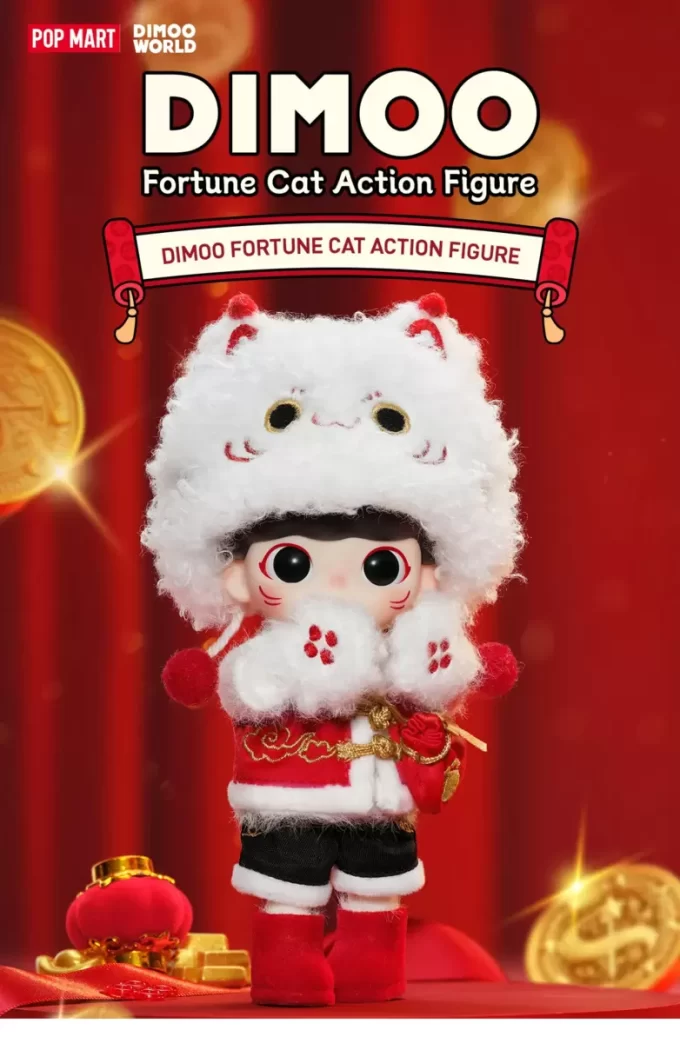 Figura de acción del gato de la fortuna DIMOO