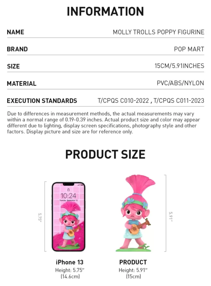 Figura de amapola de Molly Trolls