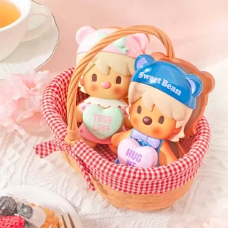 Figura de cesta de galletas de frijoles dulces