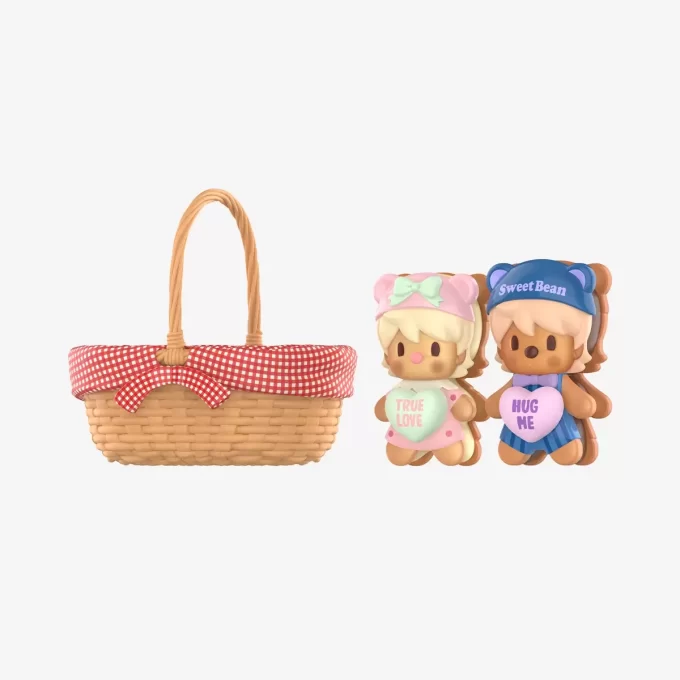 Figura de cesta de galletas de frijoles dulces