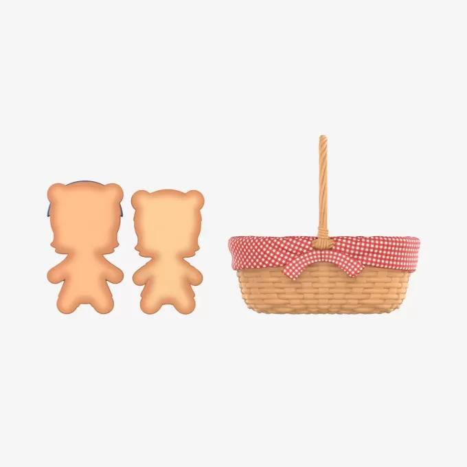 Figura de cesta de galletas de frijoles dulces