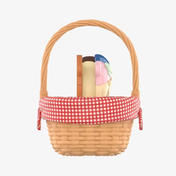 Figura de cesta de galletas de frijoles dulces