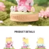 Figura de conejito de corazón rosa