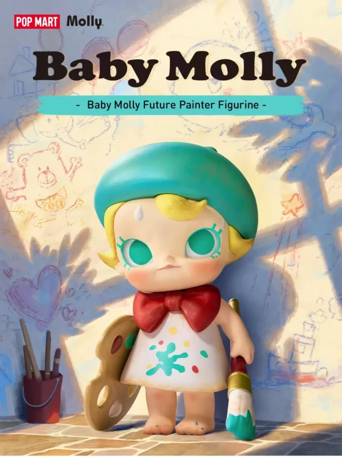 Figura de la bebé Molly, futura pintora