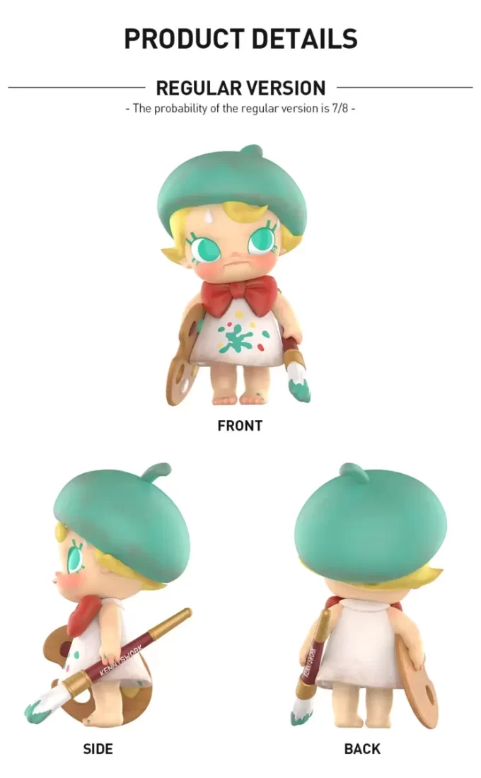 Figura de la bebé Molly, futura pintora