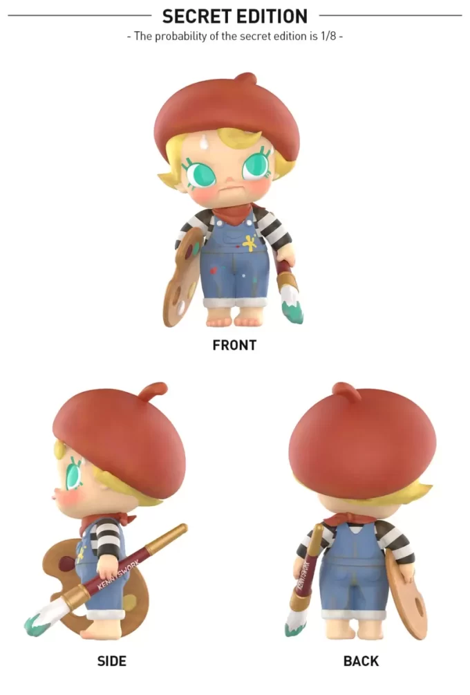 Figura de la bebé Molly, futura pintora