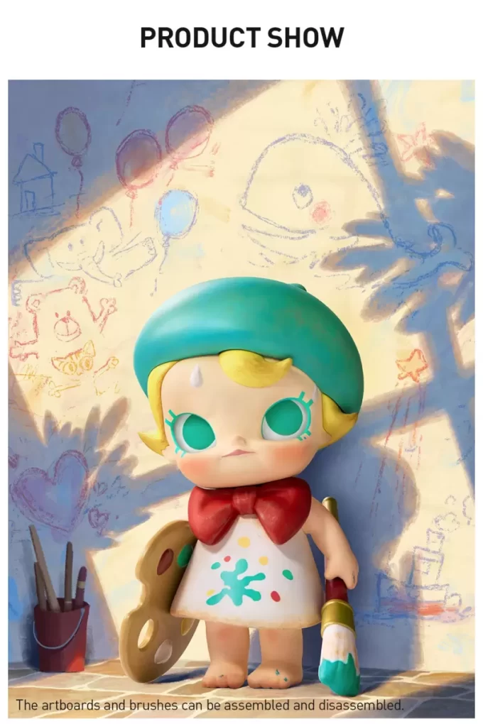 Figura de la bebé Molly, futura pintora