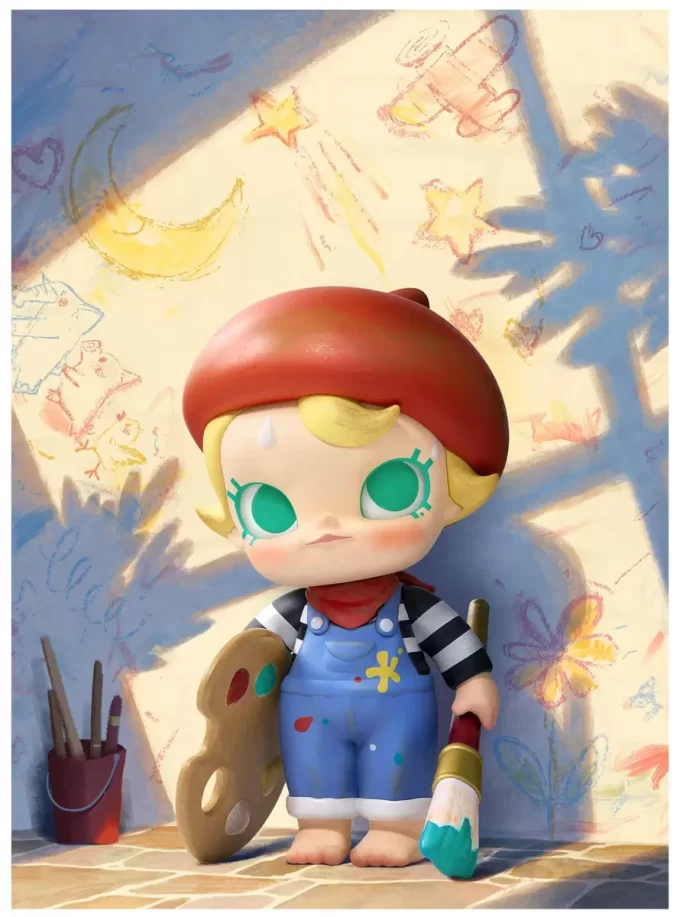 Figura de la bebé Molly, futura pintora