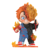Figura de la franquicia Chucky “Flame Chucky”