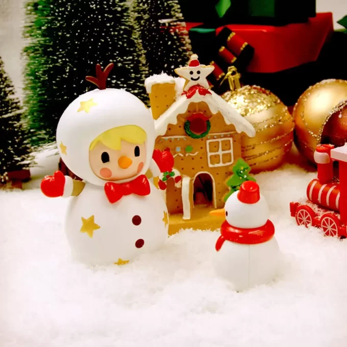Figura de muñeco de nieve de frijoles dulces