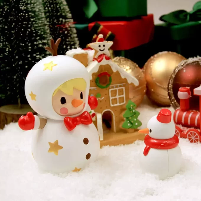 Figura de muñeco de nieve de frijoles dulces