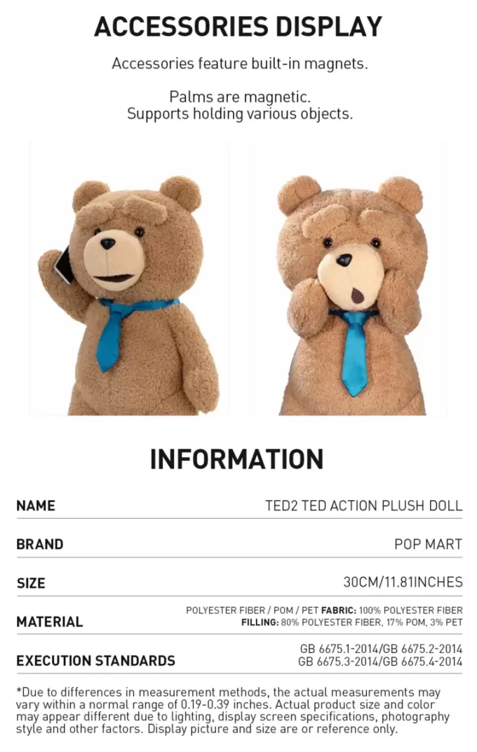 Figura de peluche de acción Ted2-ted