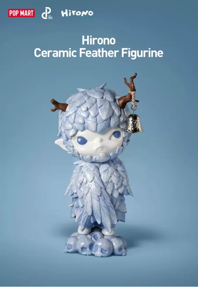 Figura de pluma de cerámica de Hirono