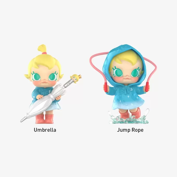 Figura divertida de Baby Molly en un día lluvioso