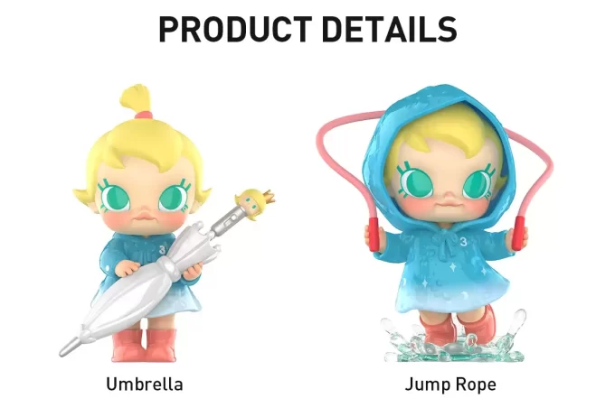 Figura divertida de Baby Molly en un día lluvioso