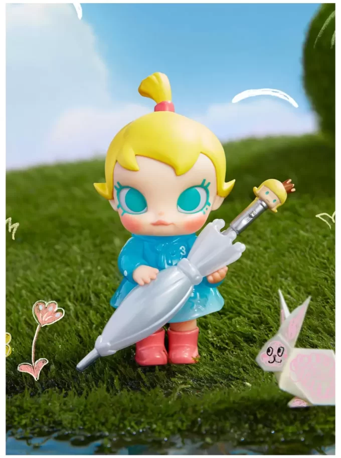 Figura divertida de Baby Molly en un día lluvioso
