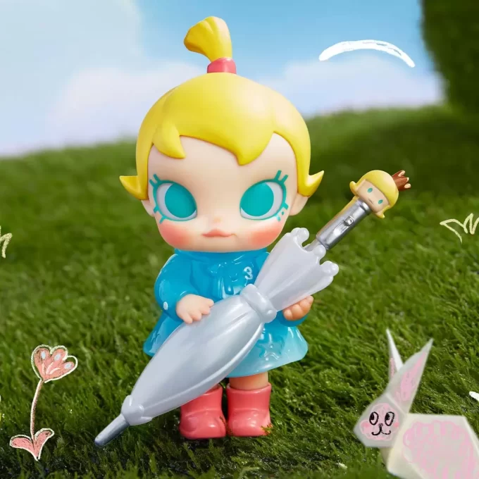 Figura divertida de Baby Molly en un día lluvioso