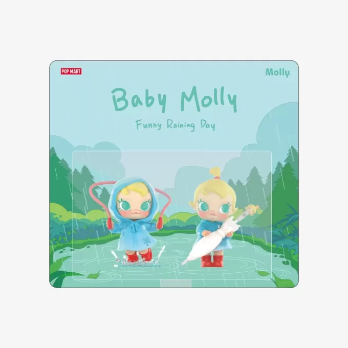 Figura divertida de Baby Molly en un día lluvioso