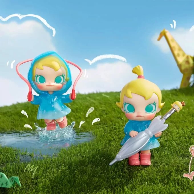 Figura divertida de Baby Molly en un día lluvioso