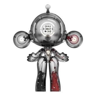 Figura Mega Invincible Love de Pop Mart x Clot Skullpanda 1000%
