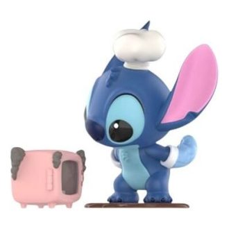 Figuras de Disney Stitch en una cita “Cocinando la cena”