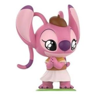 Figuras de Disney Stitch en una cita “Esperando regalos”