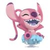 Figuras de Disney Stitch en una cita “Hora del postre”