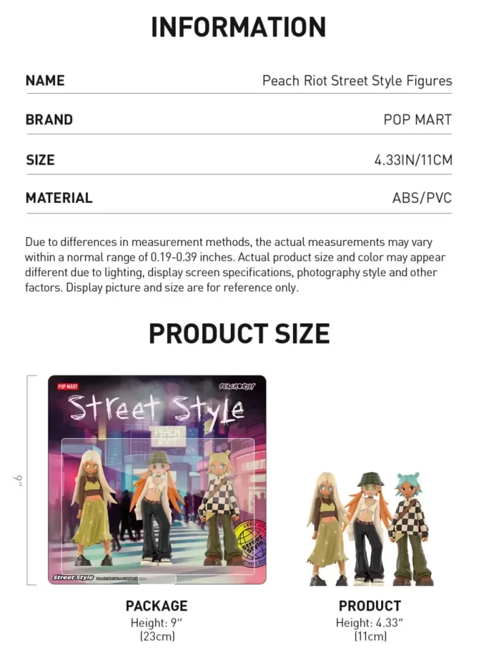 Figuras de estilo callejero de Peach Riot