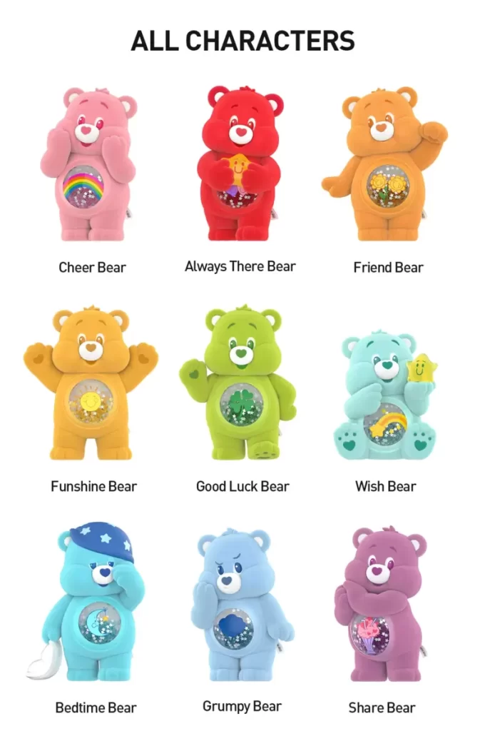 Figuras de la serie Abrazos coloridos de los Osos Cariñositos