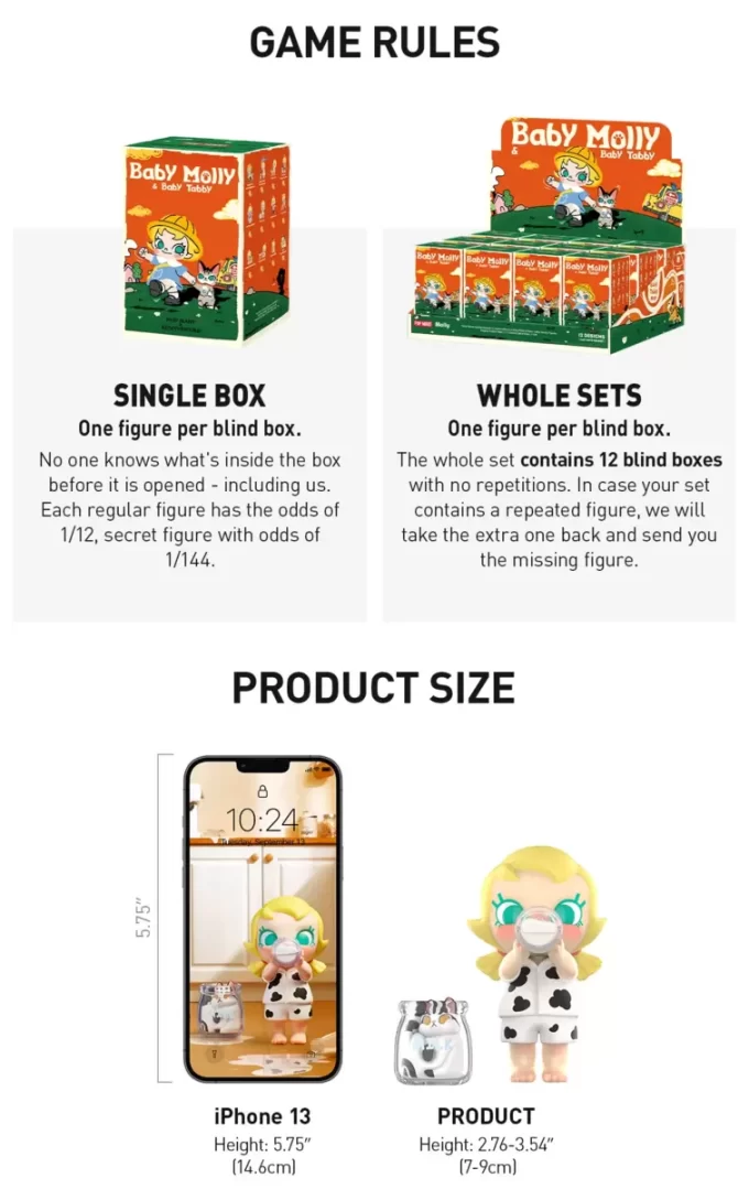 Figuras de la serie Baby Molly y Baby Tabby