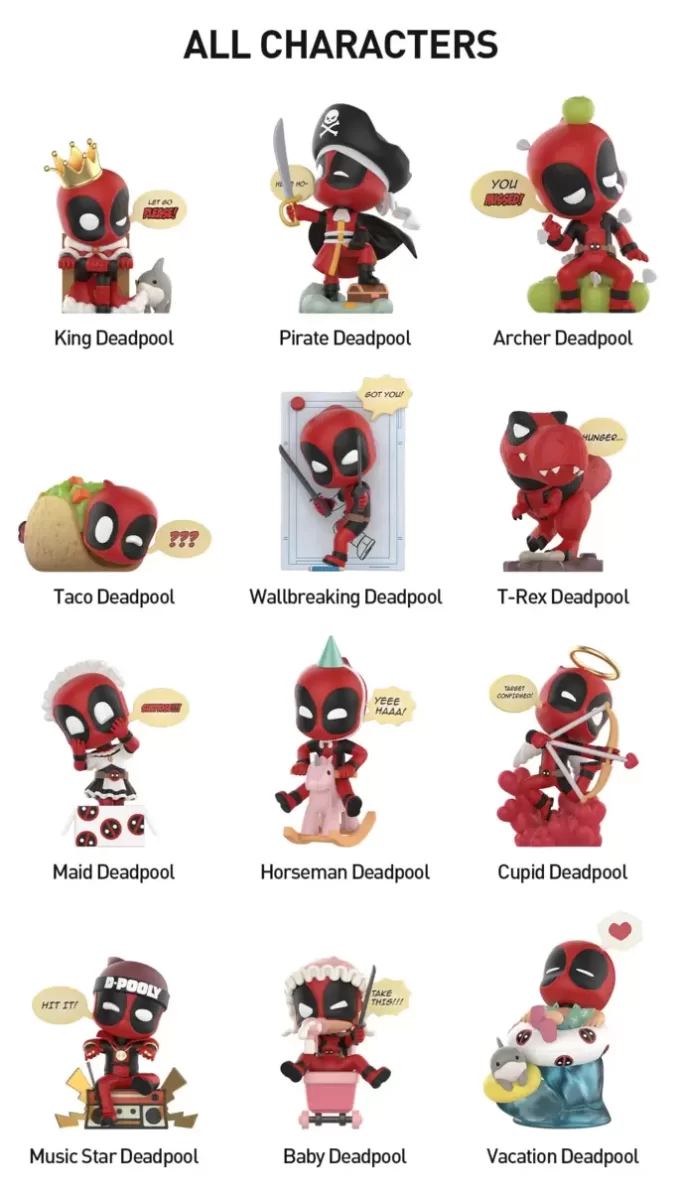 Figuras de la serie Deadpool de Marvel Figuras de la serie Deadpool de Marvel