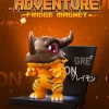 Figuras de la serie Digimon Adventure con imanes para el refrigerador