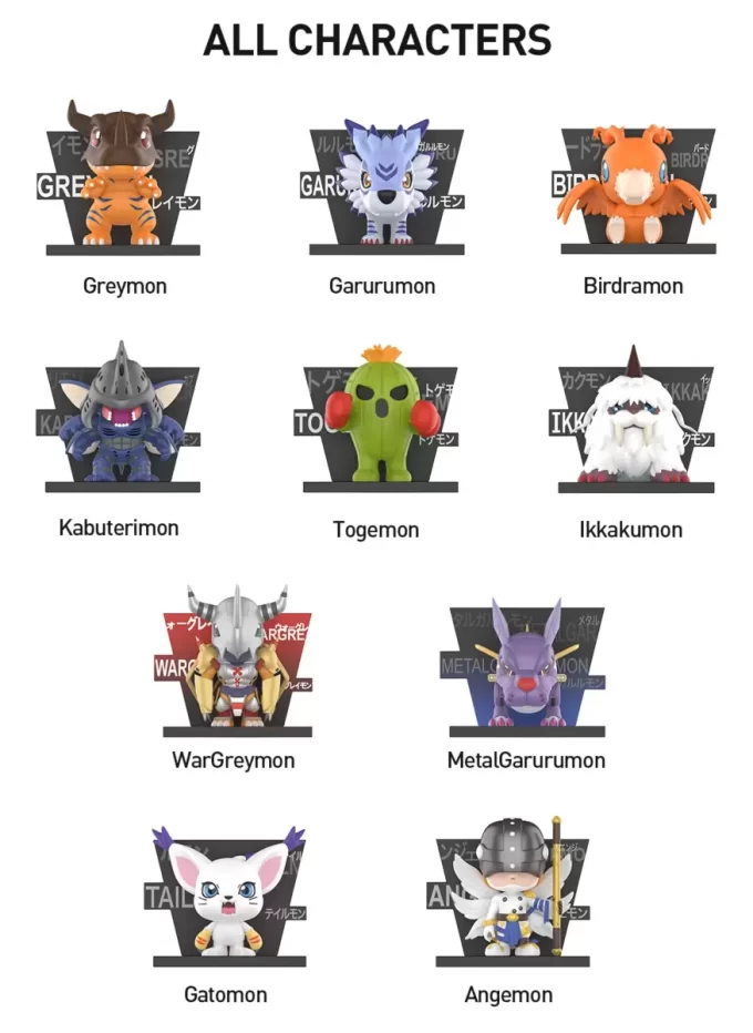 Figuras de la serie Digimon Adventure con imanes para el refrigerador