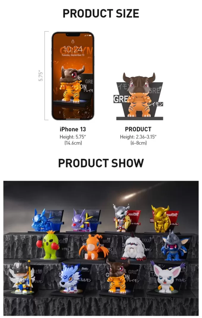 Figuras de la serie Digimon Adventure con imanes para el refrigerador