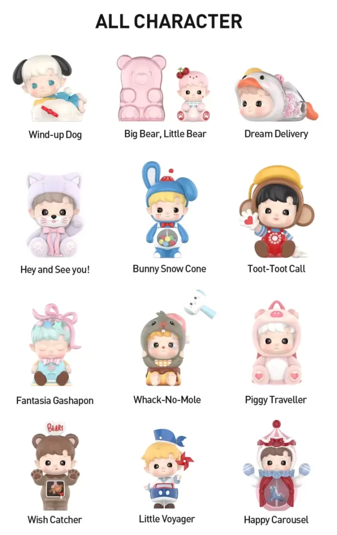 Figuras de la serie Rolling Time Machine de HACIPUPU Figuras de la serie Rolling Time Machine de HACIPUPU