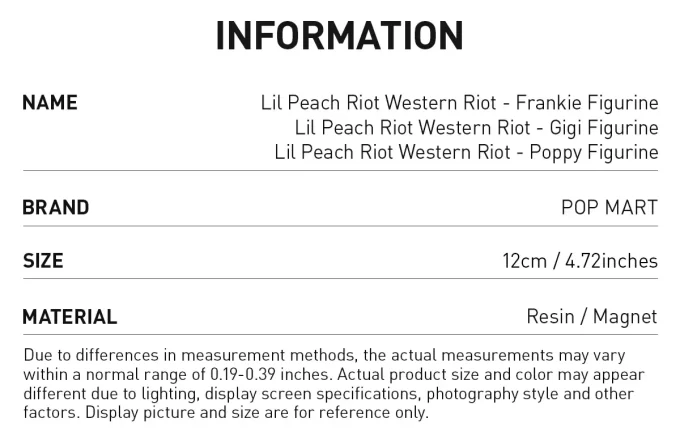 Figuras de Lil Peach Riot Western Riot