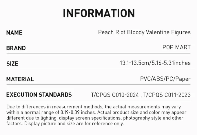 Figuras de Peach Riot Bloody Valentine