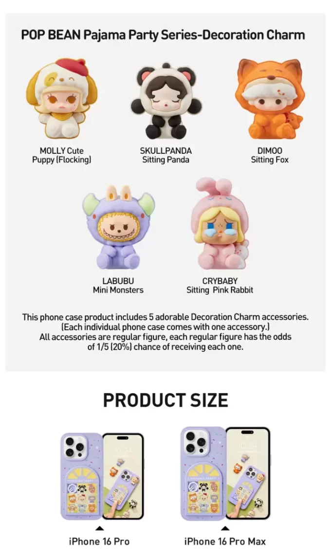 Funda para teléfono con orificio deslizante POP BEAN Pajama Party