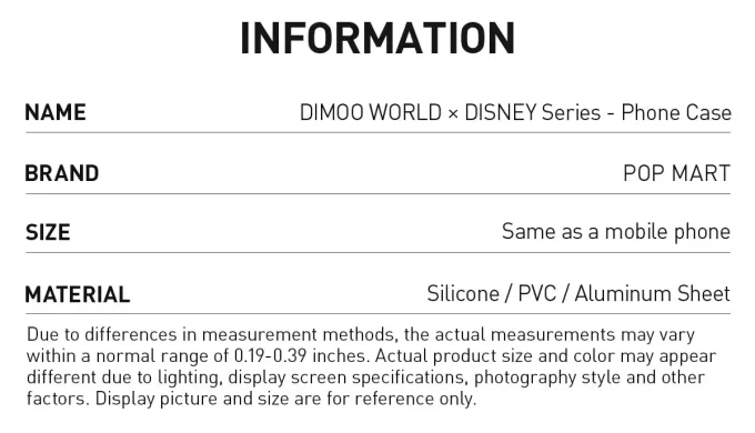 Funda para teléfono DIMOO WORLD × DISNEY Series