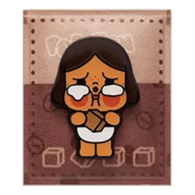 Imán para nevera de la fábrica de café Pop Bean “Condimento de azúcar dorado Crybaby”