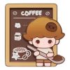 Imán para nevera de la fábrica de café Pop Bean “Dimoo recién molido a mano”